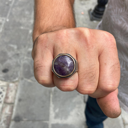 Natural Amethyst Men's Ring Most Loved