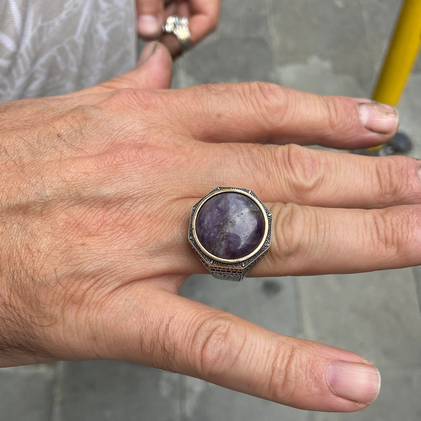 Natural Amethyst Men's Ring Most Loved
