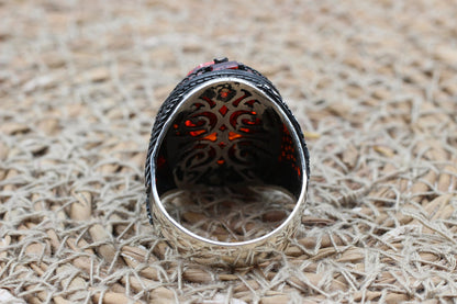 Ruby Ring, Handmade Men's Ring