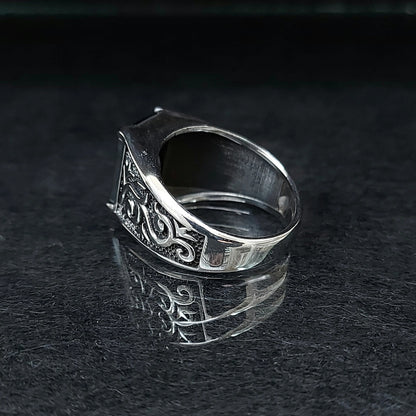 Silver Onyx Stone Ring
