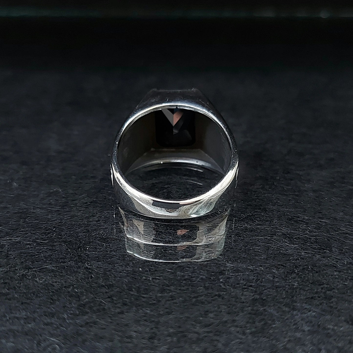 Silver Onyx Stone Ring