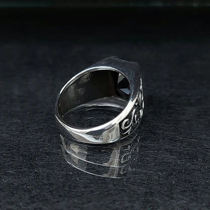 Silver Onyx Stone Ring