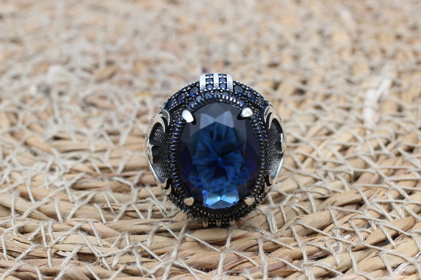 Sapphire Handmade Men's Ring