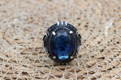 Sapphire Handmade Men's Ring