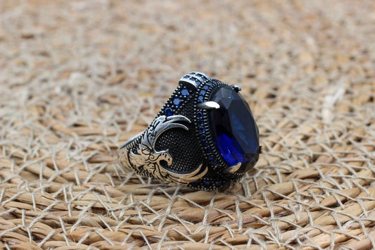 Sapphire Handmade Men's Ring