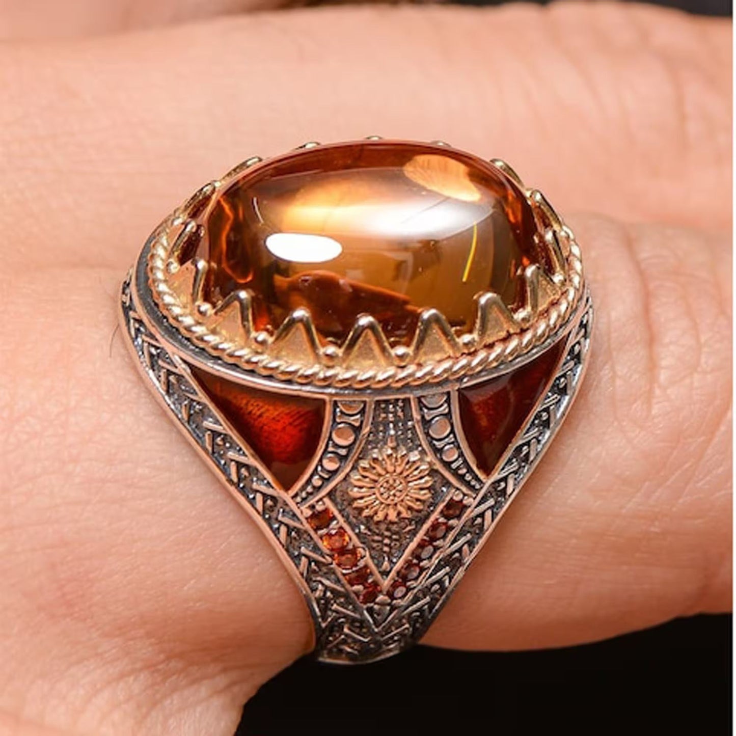 Turkish 925 Sterling Silver Men's Ring