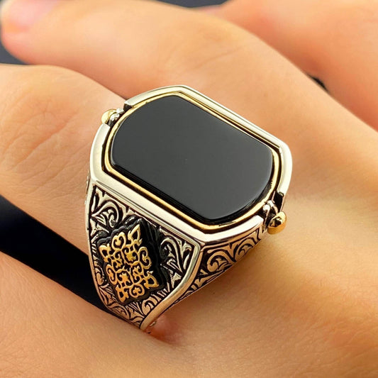 Onyx Islamic Handmade Silver Ring Most Loved