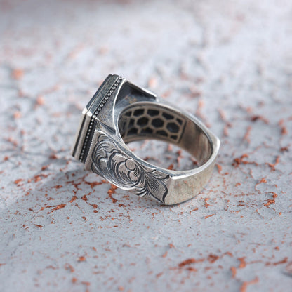 Hasbunallah Engraved Silver Plate Ring