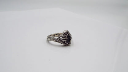 Teardrop Black Onyx Snake Ring