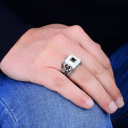 Mother of Pearl Ring Men