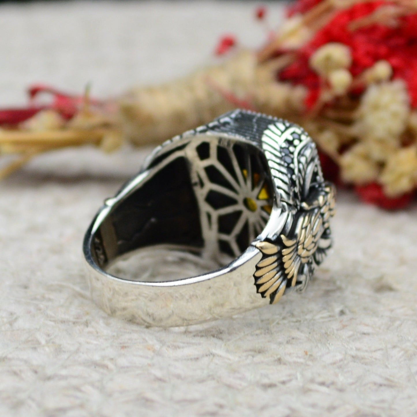Turkish 925 Sterling Silver Eagle Design Ring