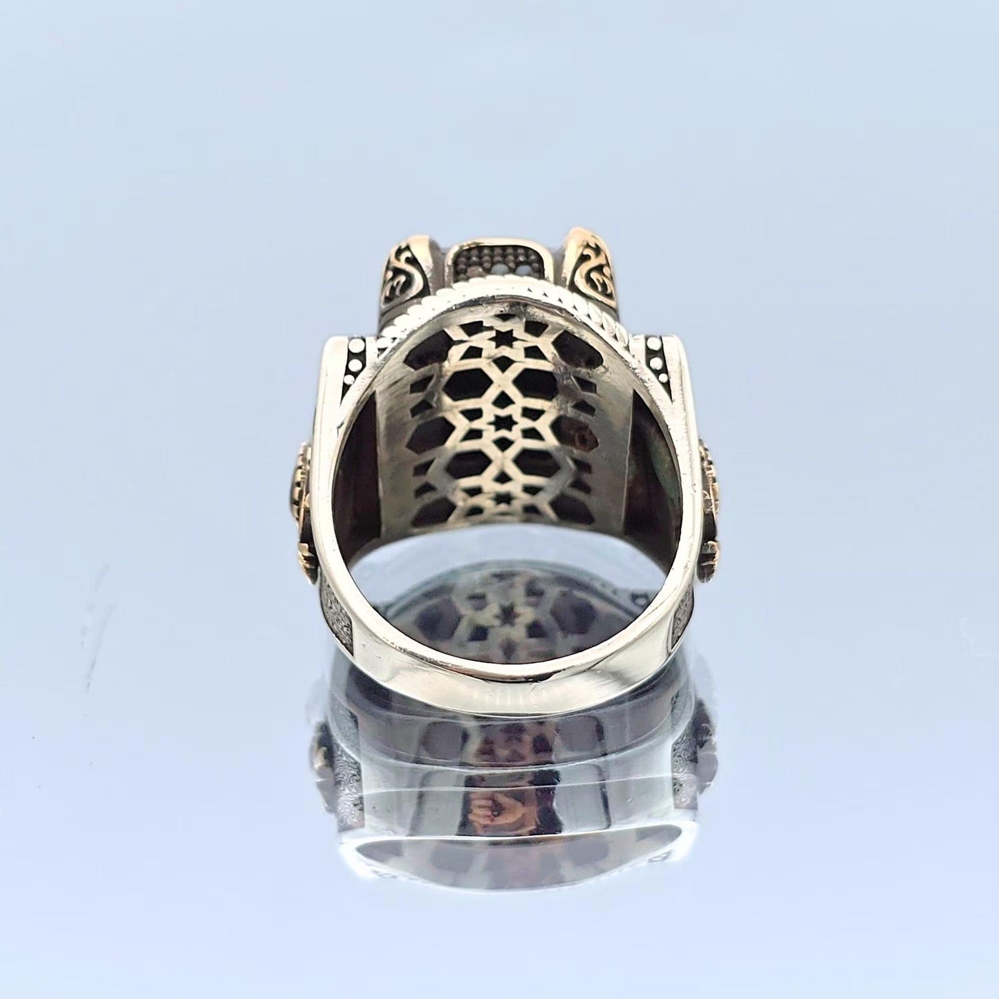 Men Black Onyx Stone Ring