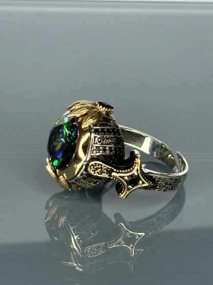 Handmade Turkish 925 Sterling Silver Men's Ring Most Loved