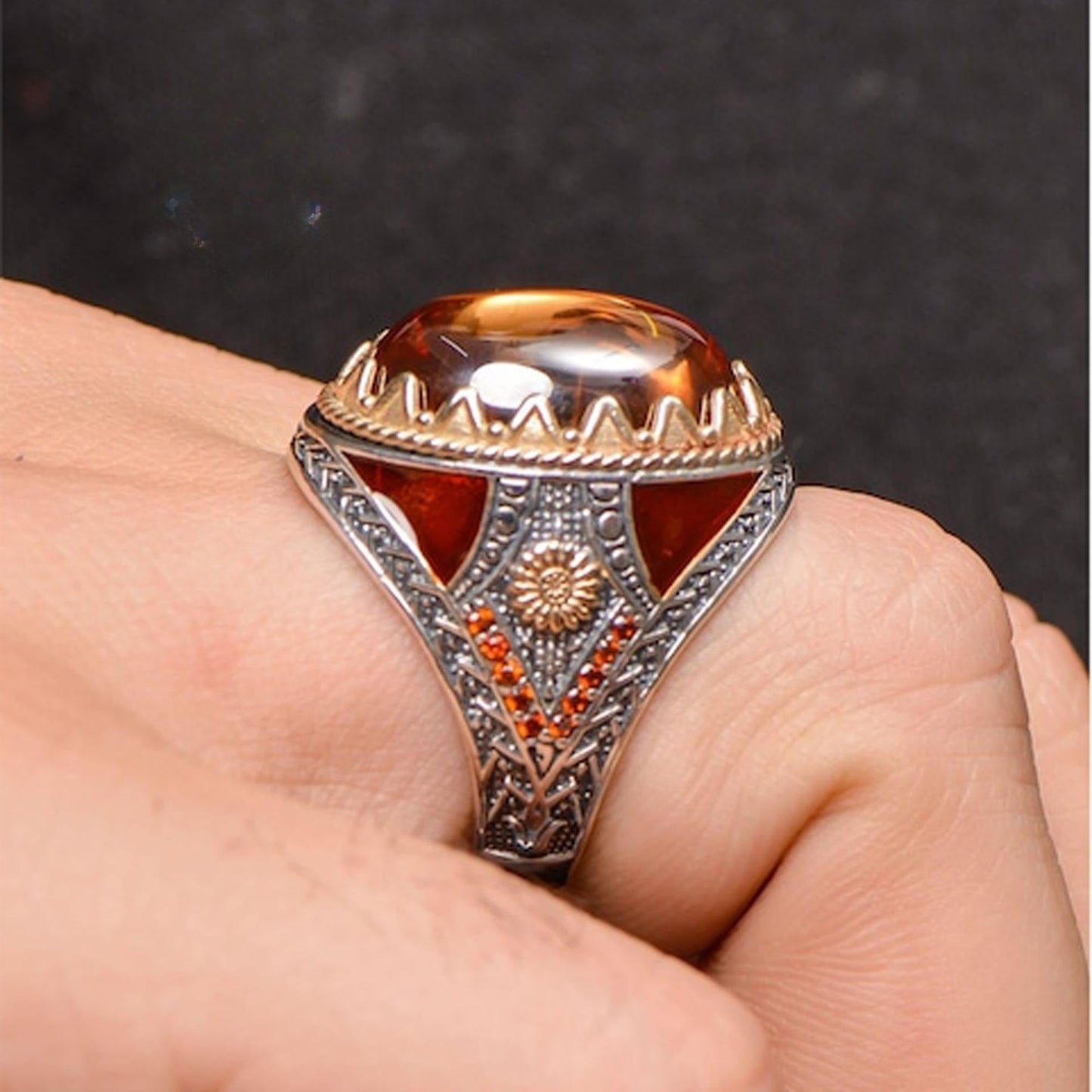 Turkish 925 Sterling Silver Men's Ring