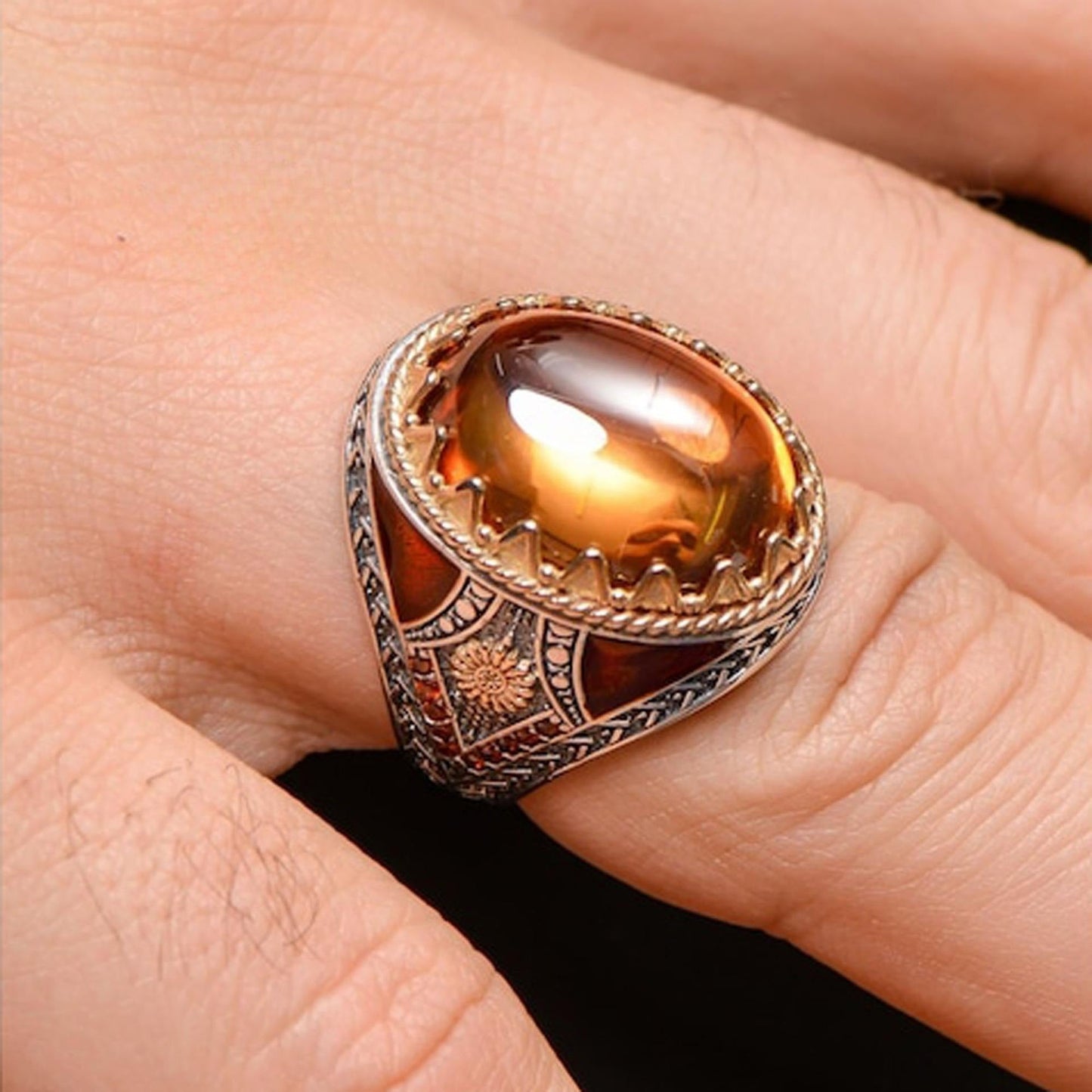 Turkish 925 Sterling Silver Men's Ring