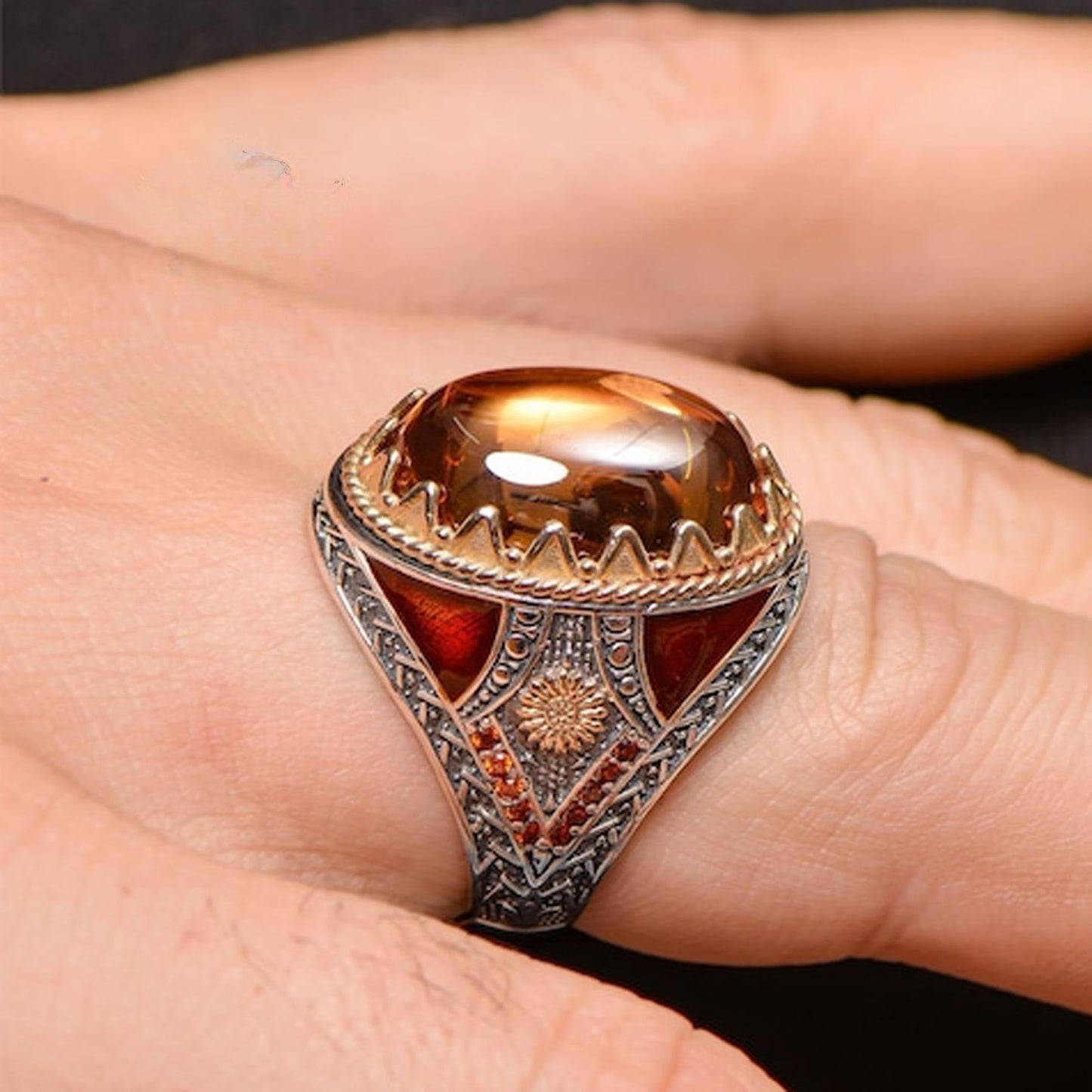Turkish 925 Sterling Silver Men's Ring