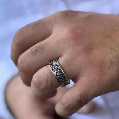 Custom Engraving Men Embossed Design Ring