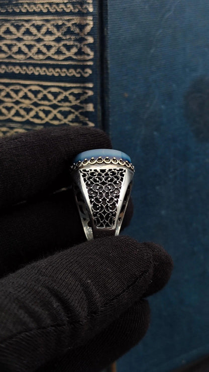 Personalized Name Seal "Nazim El Uyguri" Ring