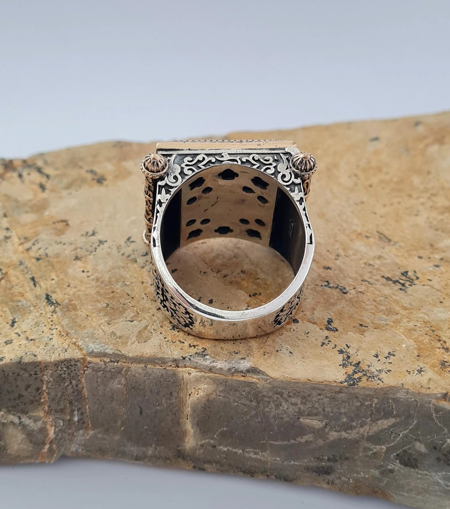 Handcrafted Islamic Ring with Kalima Tawhid