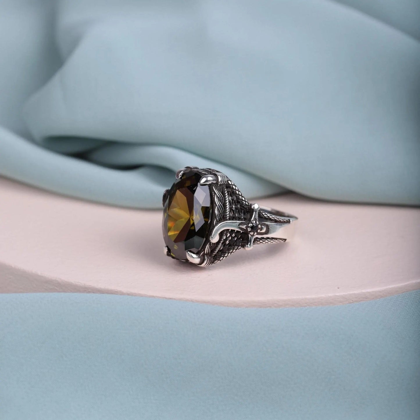 Peridot Sultan Ring for Men