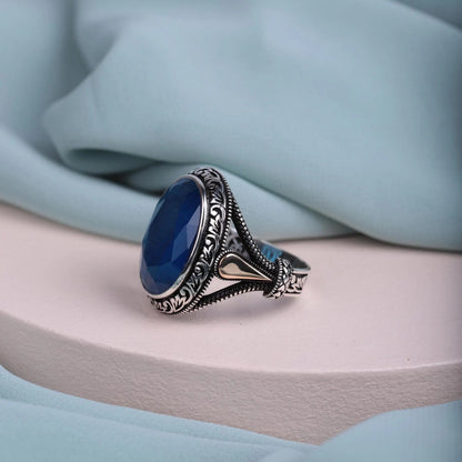 Silver Onyx Stone Ring