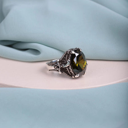 Peridot Sultan Ring for Men