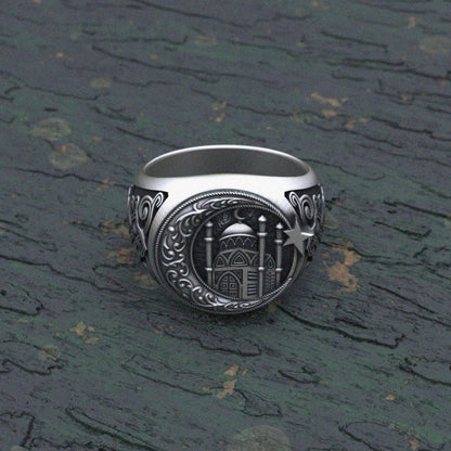 Islamic Mosque Ring 925 Sterling Silver
