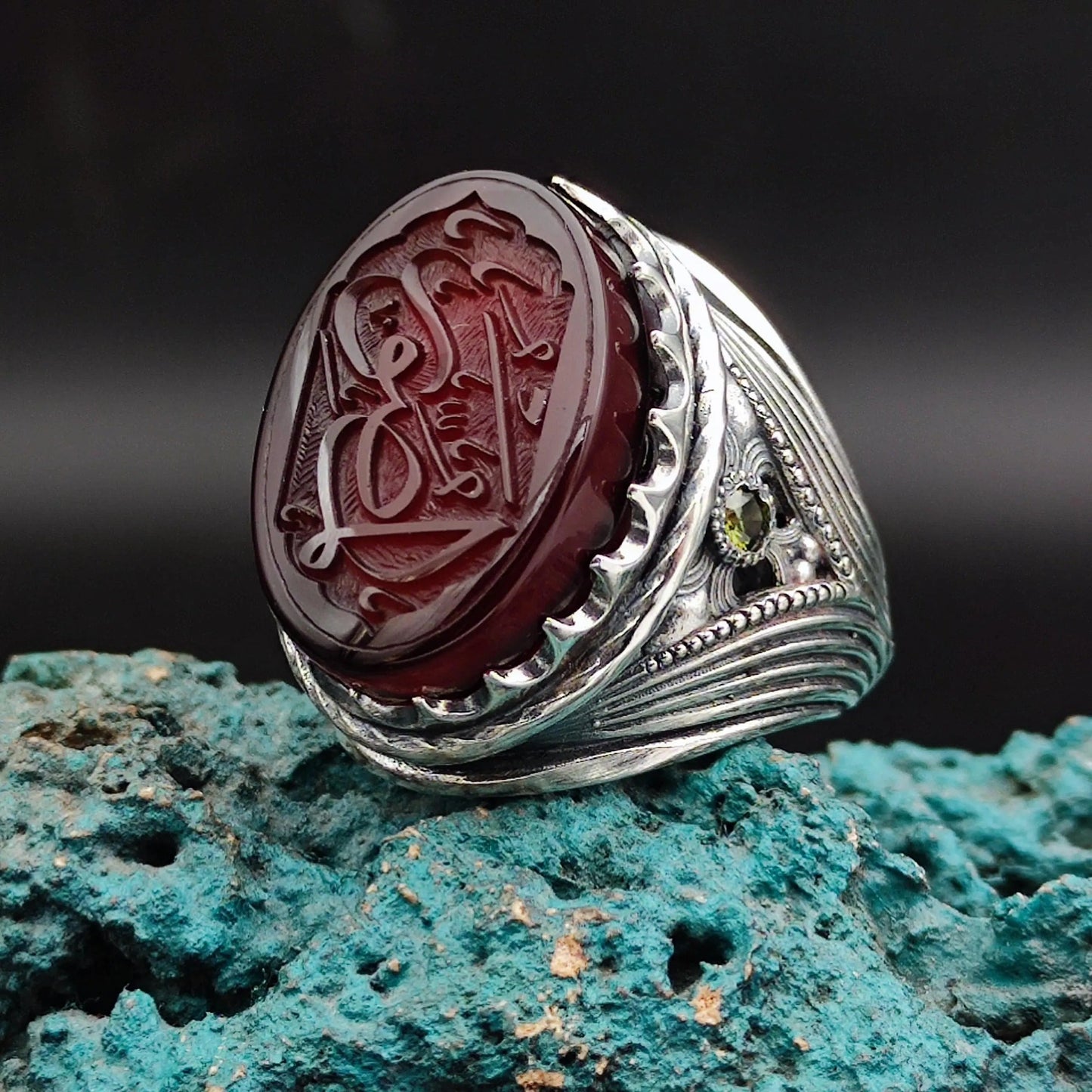 Hand Carved "Al-Musawwir", Name of Allah Ring