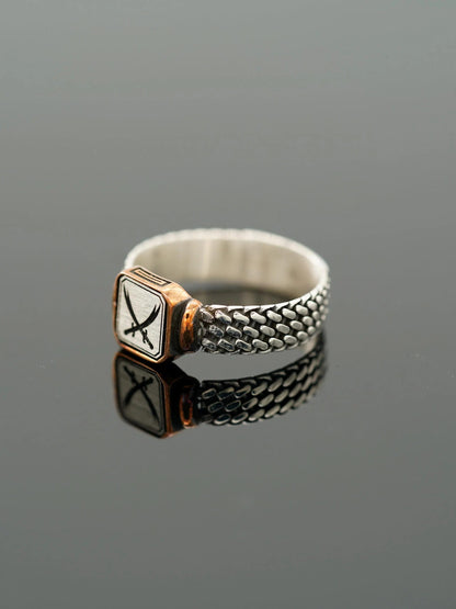Handmade Sterling Silver Double Zulfiqar Sword Ring