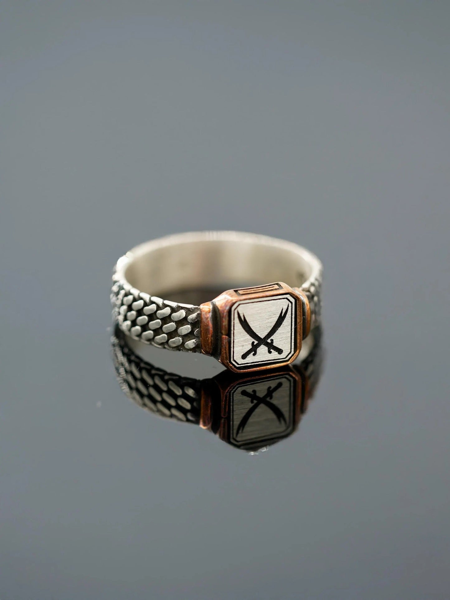 Handmade Sterling Silver Double Zulfiqar Sword Ring