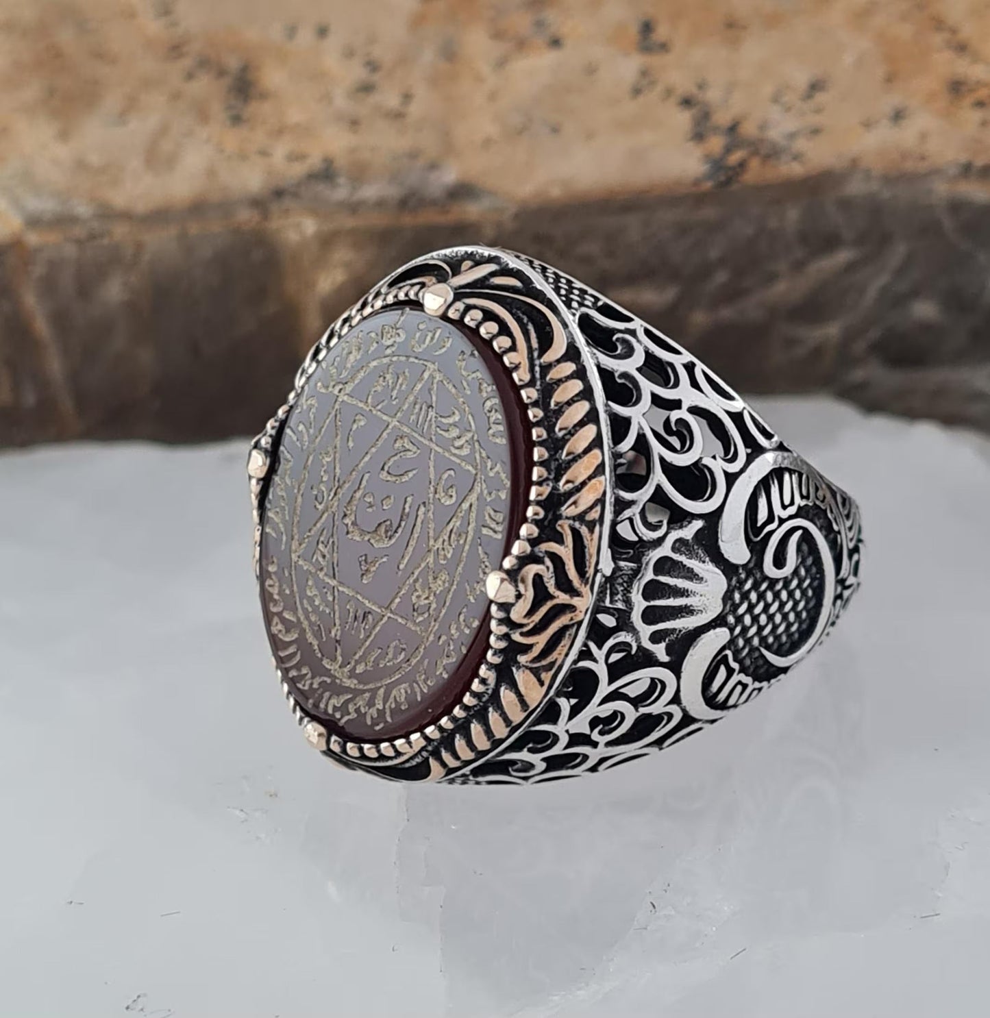 Handmade 925 Silver Seal of Solomon Ring