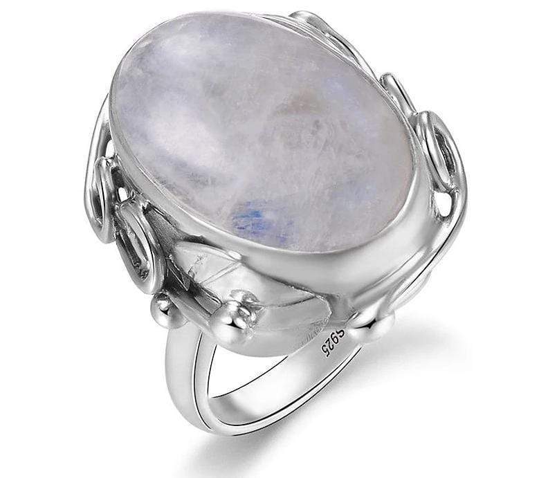 New Vintage 925 Sterling Silver Moon Stone Ring IS2 IS1 VAL1 NS3