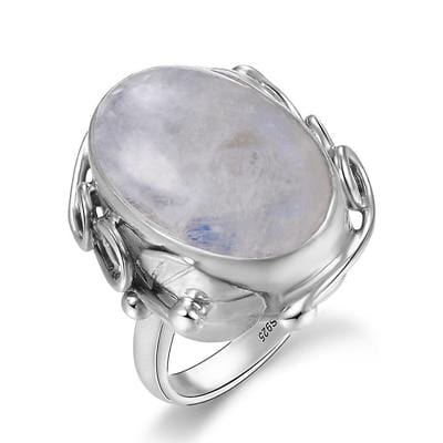 New Vintage 925 Sterling Silver Moon Stone Ring IS2 IS1 VAL1 NS3